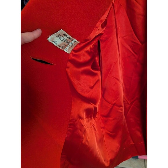 Gorgeous 1960s Red Wool Coat - Balenciaga Import Adaptation by Don Millstein - Picture 4 of 8